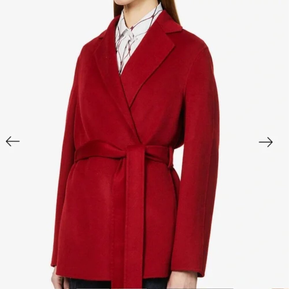 Cashmere coat Joseph size 32. Excellent condition. Burgundy red